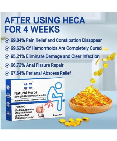 Heca Natural Herbal Hemorrhoid Capsules - Fast Relief for Pain & Discomfort (14 Pcs) - Buy Online on GoSupps.com