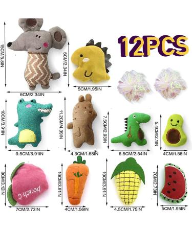 Set of 10 Catnip Toys for Indoor Cats | Interactive & Squeaky Kitten Supplies for Dental Health | Perfect Gift for Cat Lovers - Buy Online on GoSupps.com