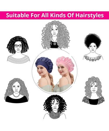 Shop Ehiog Satin Bonnet Night Sleeping Cap - Adjustable Double-Layer Silk Hat for Women & Girls - Breathable & Comfortable for Curl Protection - Buy Online on GoSupps.com