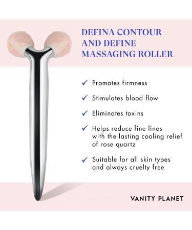 Vanity Planet Defina Contour & Define Massaging Roller | Enhance Blood Flow & Reduce Fine Lines with V-Shaped Facial Roller - Buy Online on GoSupps.com
