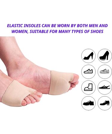 Metatarsal Pads - 2 Pair - 4-Piece Ball of Foot Cushions for Neuroma Pain Relief - Soft Gel Forefoot Pads for Men 5.5-6.5, Women 5-8 (Beige) - Buy Online on GoSupps.com