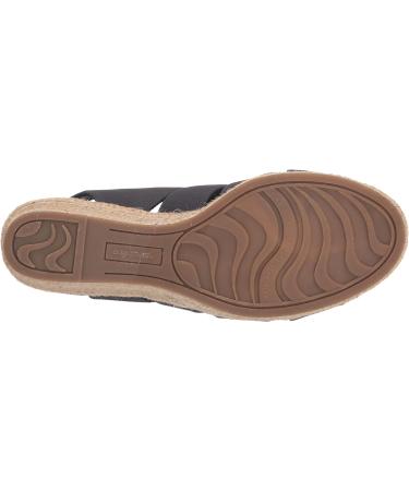 Easy Street Women's Aziza Wedge Sandal - Navy Linen Print - Size 11 - Comfortable and Stylish - Buy Online on GoSupps.com