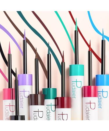 Espoce Dark Green Liquid Eyeliner 0.12 Oz - Quick-Drying, Long-Lasting & Ultra-Fine Colored Eyeliner for Eye Makeup - Buy Online on GoSupps.com