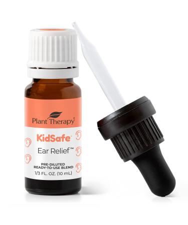 Plant Therapy KidSafe Ear Relief Essential Oil Ear Drops Blend Pre-Diluted 10 mL (1/3 oz) 100% Pure Children Ear Oil Drops Natural Eardrops for Kids and Adults Therapeutic Grade