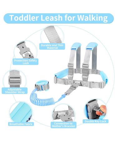 Lyneun 2m Toddler Passel 360 Rotating Anti-Lost Wrist Leash & Carrier Straps for Children | Removable Outdoor Safety Line (Blue) - Buy Online on GoSupps.com