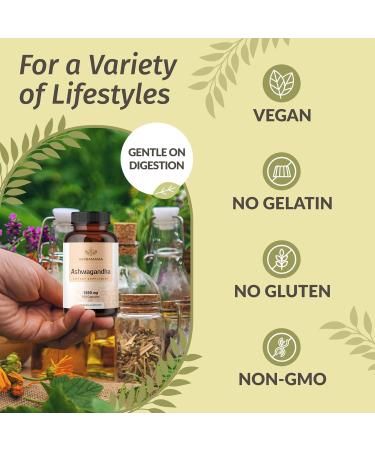 HERBAMAMA Ashwagandha Capsules - 1500mg Pure Ashwagandha Root Focus Supplement - Vegan Non-GMO Mood & Calm Support Supplement for Adults 100 Caps 100 Count (Pack of 1) - Buy Online on GoSupps.com