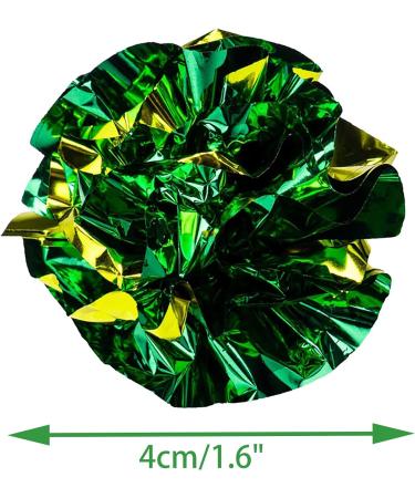 Chiwava 24PCS 1.6" Mylar Balls Shiny Crinkle Cat Toys Ball Kitten Crackle Lightweight Play Assorted Color - Buy Online on GoSupps.com