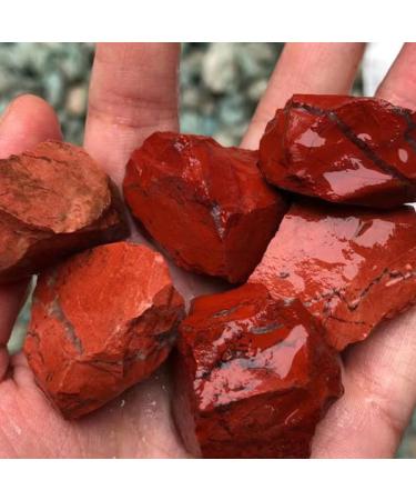 Natural Crystal Rough 50g Natural Clear Quartz Crystal Rock Chips Specimen Collection Natural Mixing Fish Tank (Color : Red Jasper Size : 2-4 cm)