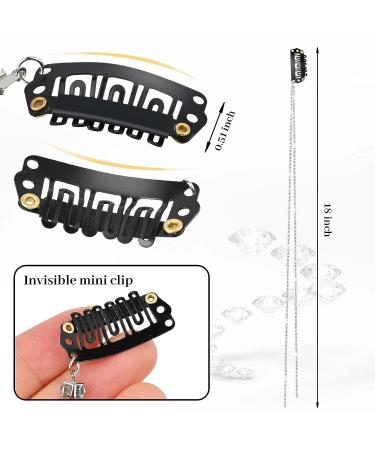 Jutieuo 6-Piece Rhinestone Hair Chains Set | Bling Crystal Hair Extension, Punk Tassel Clips | Silver Rhinestone Decorative for Women, Girls | Party Accessories | 18 with Storage Box - Buy Online on GoSupps.com