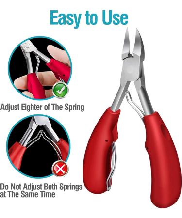Professional Heavy Duty TOKINGO Nail Clippers Kit for Thick Ingrown Nails - 6PCS Set in Red | Perfect Birthday Gift for Men and Women - Buy Online on GoSupps.com