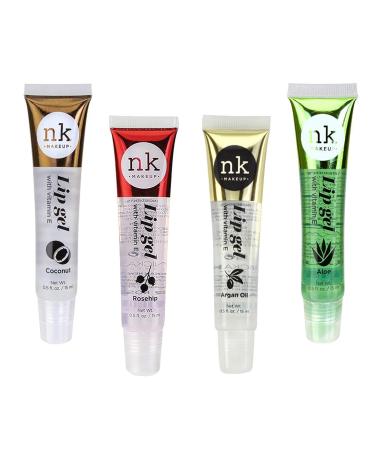 4 Pack Nicka K Lip Gel - Coconut, Rosehip, Argan Oil, Aloe | Moisturizing Lip Treatment - Buy Online on GoSupps.com