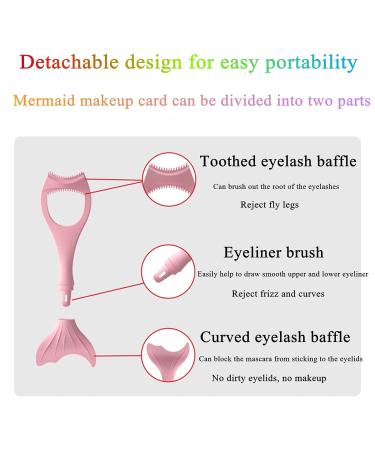 Buy Reusable Eyeliner Stencils & Mascara Shield Applicators | Mermaid Makeup Card & Eyelash Comb | International Shipping Available - Buy Online on GoSupps.com