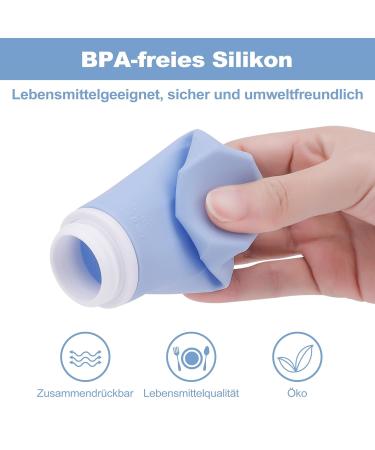 OPRET 4-Piece Silicone Travel Bottles Set | 100ml Leak-Proof Refillable Containers for Cosmetics & Shampoo - Travel Size Kit in Blue Green Pink & Gray - Buy Online on GoSupps.com