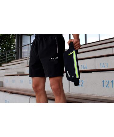 Agilex Passport Running Bag & Sports Belt for All Smartphones - Black/Neon | Jogging Fitness & Travel Accessory - Buy Online on GoSupps.com