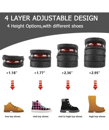 4-Layer 3.54 Inch Height Increase Insoles for Men and Women | Air Cushion Shoe Inserts by Laiyunsee - Buy Online on GoSupps.com