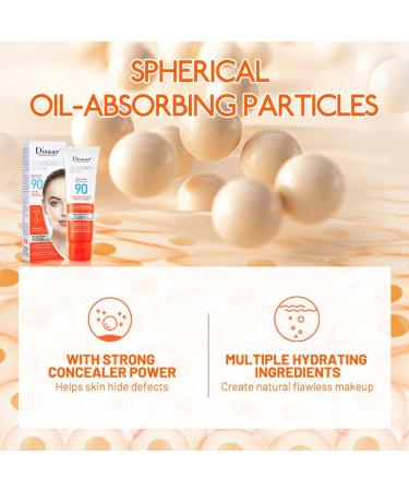 Tinted Sunscreen SPF 90 - Ultra-Light Fluid Broad Spectrum Face Sunscreen with Vitamin E & Niacinamide - Oil-Free Formula for UVA and UVB Protection - 1PC - Buy Online on GoSupps.com