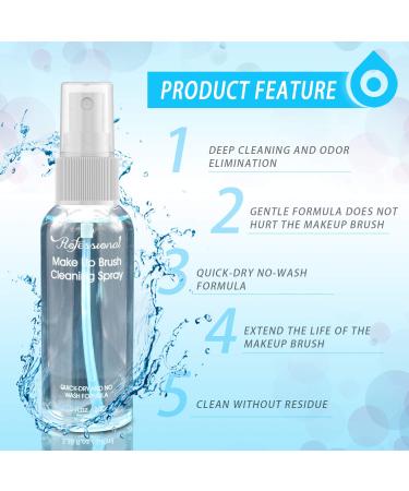 Makeup Brush Cleaner Spray - No-wash, Quick Drying, Deep Cleaning Solution (3.38 oz) - Perfect Gift for Women and Girls - Buy Online on GoSupps.com