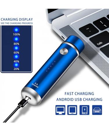 Mini Electric Razor for Men | Portable USB Rechargeable Waterproof Shaver | Compact Beard Trimmer for Home & Travel - Gold - Buy Online on GoSupps.com