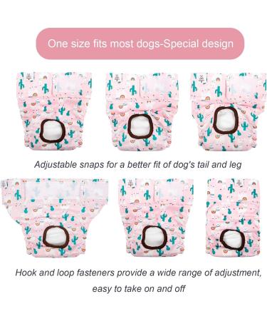 Cutebone Washable Dog Diapers 3-Pack | Waterproof Puppy Pants - Valentine's Day Rose Collection for Heat Period - L Size (51-68.5cm) - Buy Online on GoSupps.com