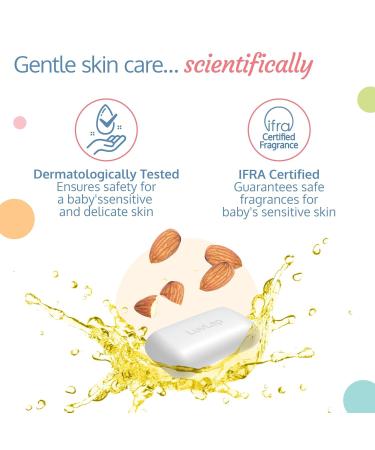 Moisturizing Baby Soap - Gentle Bathing Bar with Almond Oil Olive Oil & Aloe Vera | Paraben & Sulfate-Free | 75g | International Shipping - Buy Online on GoSupps.com