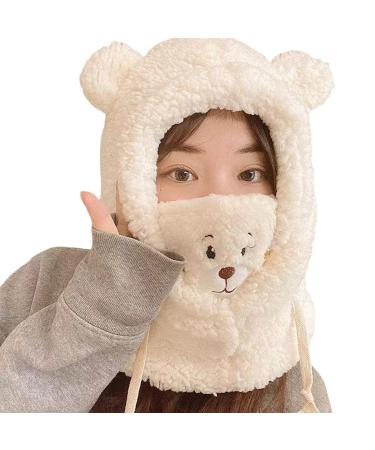 Kept feed Cute hoods caps - soft face neck warmer - neck warmer facial protection - winter warm neck warmer hat winter storm hoods hoodie for women girls a unit size