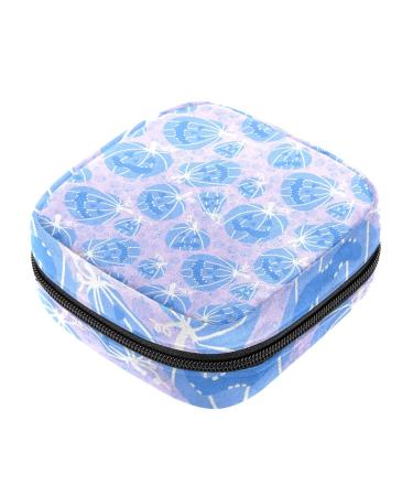 Guantierendiy Halloween Pumpkin Sanitary Napkin Storage Bag Large Capacity Menstrual Cup Pouch Girls Travel Portable Small Makeup Sanitary Pads Organizer Color 1