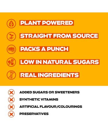 MOJU Ginger Shots (24x60ml) | Immune Support Natural Ingredients No Added Sugars or Sweeteners Vegan Energy Shots Ginger 24 x 60ml Shots - Buy Online on GoSupps.com