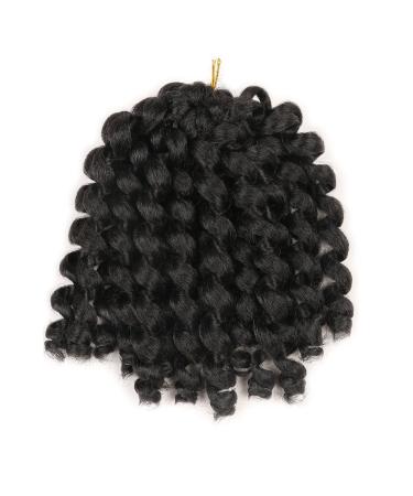 Xtrend Hair 8 Inch Wand Curl Twist Braids Crochet Curly Hair Extension 1B 5 Packs/Lot - Buy Online on GoSupps.com