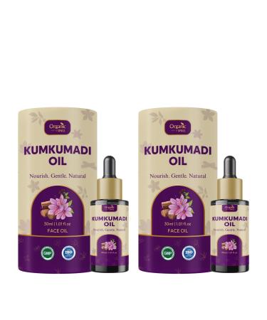 ORGANIC SPREE Kumkumadi Oil 1.01 Fl Oz (30ml) | Night Serum to Brighten Skin & Enhance Natural Glow with Saffron, Sandalwood and other herbs | Ayurvedic Face Oil - Pack of 2