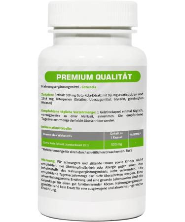 Gotu Kola 500 mg Standardized Extract | Premium Asian Herb - 60 Capsules for Optimal Wellness - Buy Online on GoSupps.com