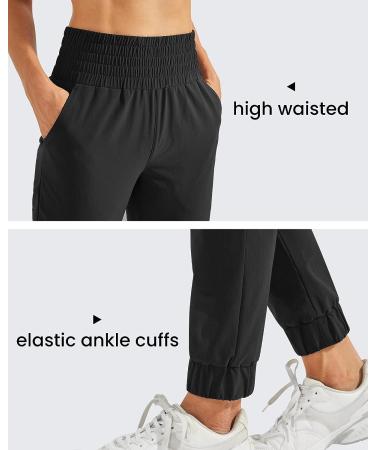 G4Free High Waisted Athletic Running Pants for Women | Lightweight Stretch Joggers with Pockets - Black (Small) - Buy Online on GoSupps.com