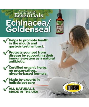 Certified Organic USA Animal Essentials Echinacea Goldenseal 1oz - Immune System Support | 30ml - Buy Online on GoSupps.com