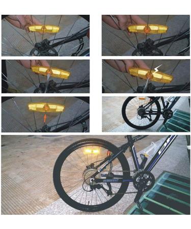 EORTA 4 Pieces Bicycle Wheel Spoke Reflector Set - Night Safety Riding Bike Warning Lights - Mountain & Road Bike Accessories - Yellow/White - Buy Online on GoSupps.com
