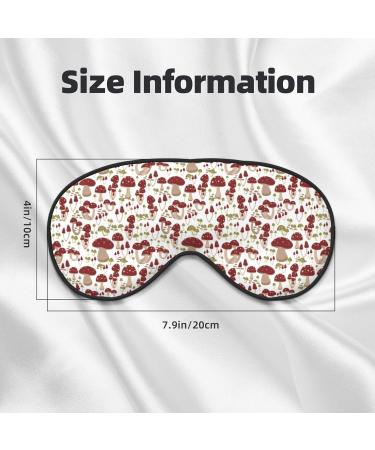 Mushroom Print Sleep Masks | Comfortable & Soft Eye Masks with Adjustable Strap | Lightweight Travel Essentials - Buy Online on GoSupps.com