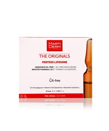 MartiDerm Proteos Liposome Ampoule for Women and Men with Proteoglycans Vitamin E and C for Oily Skin Deep Moisturizer and Firming 30 Ampoules. 2.01 Fl Oz (pack of 30 ampoules)