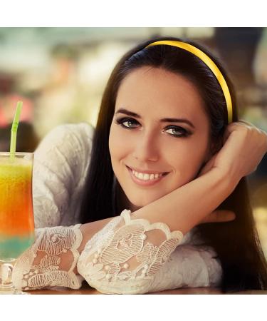 SIQUK 18-Pack Satin Headbands - Colorful Non-Slip Hair Accessories for Girls & Women, 0.39 Inch Wide - Buy Online on GoSupps.com