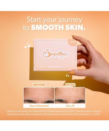 Facial Smoothies LONG Wrinkle Remover Strips - 48 Forehead Anti Wrinkle Patches - Buy Online on GoSupps.com