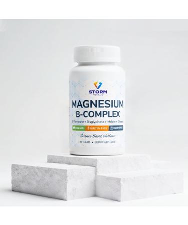 Magnesium + B-Complex L-Threonate Malate Citrate Bisglycinate B1 B2 B3 B5 B6 Biotin Folate B12 with Choline & Zinc 60 Time Release Tablets 60 Count (Pack of 2) - Buy Online on GoSupps.com