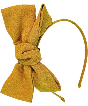 scicent Hairband Fabric Bow Headband Elastic Women's 1980s Head Band Cosplay Hair Hoop Accessories for Women and Girls Good for Carnival Party Daily Hair Bands Yellow - 16324 - Buy Online on GoSupps.com