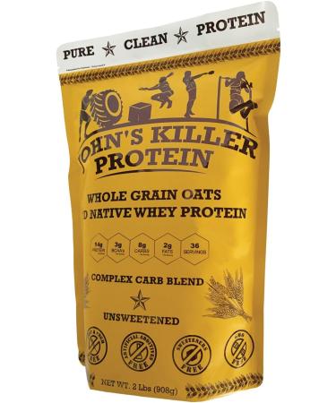 Buy John s Killer Protein - Complex Carb Blend | Organic Non-GMO Whole Oats & 100% Grass-Fed Protein | Smooth Dissolve for Shaker Cups | International Shipping Available - Buy Online on GoSupps.com