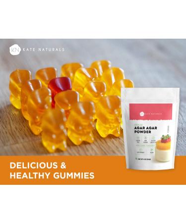 Kate Naturals Agar Agar Powder (4oz) - Vegan Baking & Petri Dishes - Sub for Gelatin - Keto-Friendly & Non-GMO - Buy Online on GoSupps.com