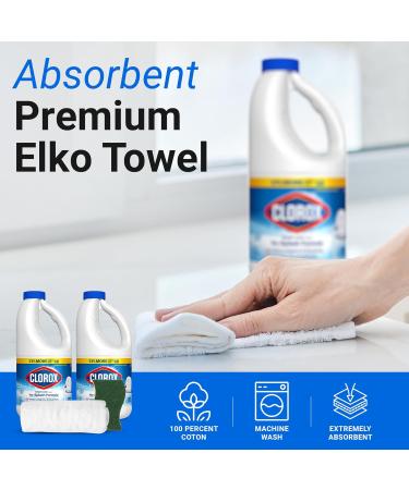2 Splash-Less Bleach Cleaners + Microfiber Towel + Sponge - 40oz Disinfecting Bleach Cleaner | Bulk Home Refill for Laundry Floors Bathroom & Tile (80oz Total - Buy Online on GoSupps.com