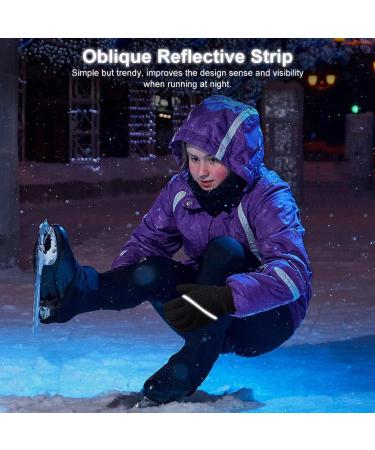 Buy Oopor Kids Winter Gloves - Warm Thermo Fleece Cycling & Running Gloves for Girls (Ages 4-12) - Anti-Slip Windproof Touch Screen - Black - Buy Online on GoSupps.com