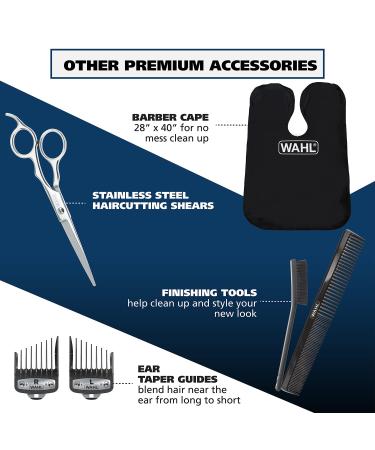 Wahl USA Pro Series Premium Combo Clipper & Trimmer Kit - Corded & Cordless Hair Clipping & Beard Trimming with Barbers Shears - Model 79804 - Buy Online on GoSupps.com