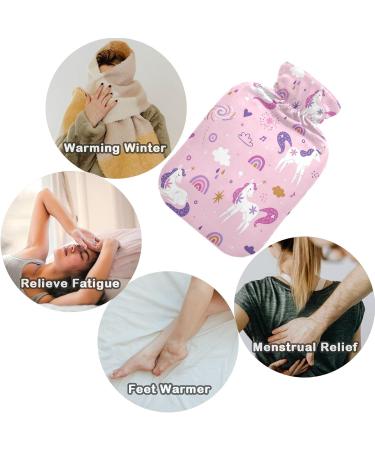 Naanle Pink Unicorn Hot Water Bottle | 1L Heat Therapy for Pain Relief | Ideal for Bed Hand & Foot Comfort | Transparent Bag Included - Buy Online on GoSupps.com