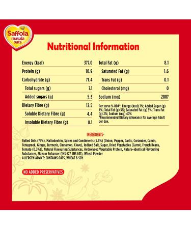 Saffola Masala Oats Peppy Tomato 38g - Healthy & Tasty Evening Snack - Buy Online on GoSupps.com