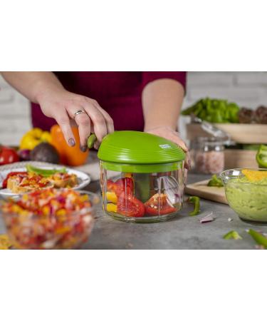 Kuhn Rikon Pull Chop Vegetable Chopper with Stainless Steel Blades Food Chopper with Non-Slip Base Easy to Use Fruit Cutter and Onion Chopper Essential Kitchen Accessories 500ml - 3 Year Guarantee Small - 500ml - Buy Online on GoSupps.com