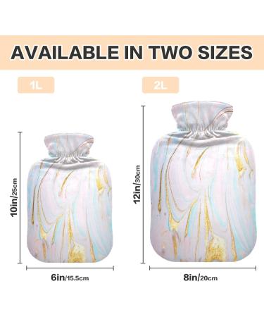 Pastel Marble Heat Bottle - 1L Transparent Warm-Up Bag for Pain Relief | Ideal Hot Cold Compress for Cramps Back Shoulder | Perfect for Kids Men & Women - Buy Online on GoSupps.com