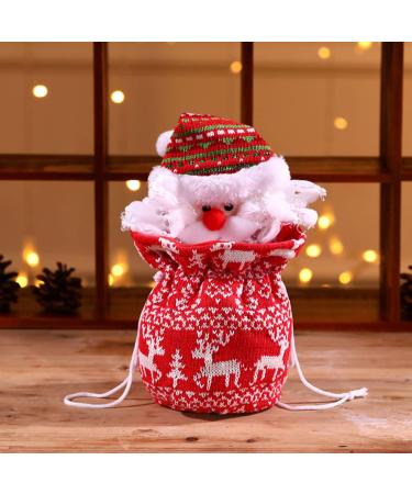 LABRIMP 1pc Storage Bag Portable Kids Child Christmas Candy Hanging Claus Santa Adorable Bags Ornament - Buy Online on GoSupps.com
