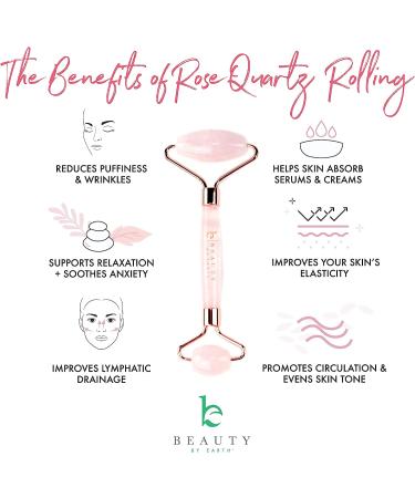 Rose Quartz Face Roller & Eye Massager Set for Women | Facial Skin Care Tools for Puffy Eyes | Self Care Gift - Buy Online on GoSupps.com